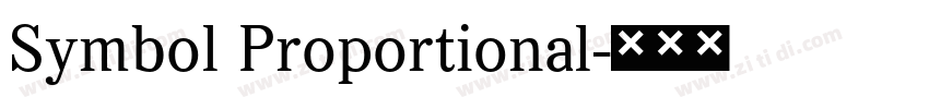 Symbol Proportional字体转换 Symbol Proportional字体转换